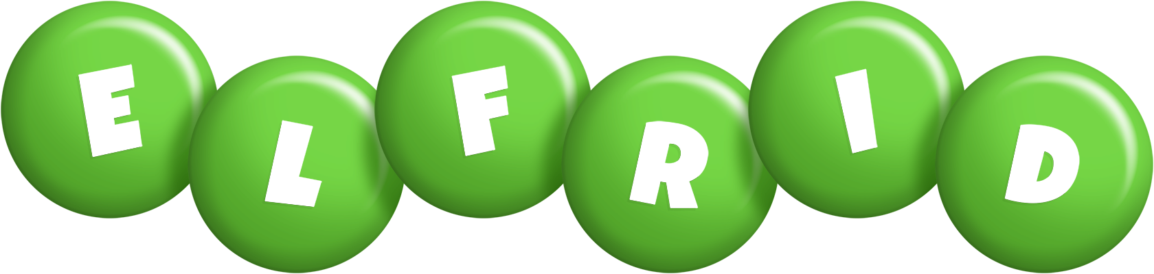 Elfrid candy-green logo