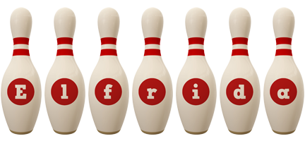 Elfrida bowling-pin logo