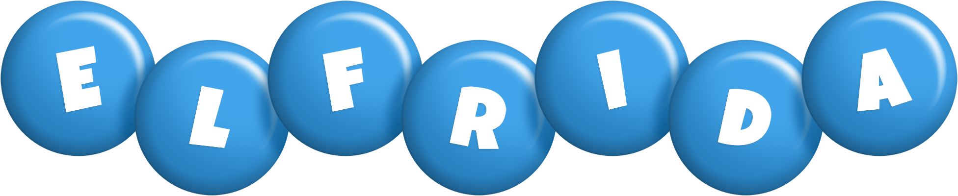 Elfrida candy-blue logo