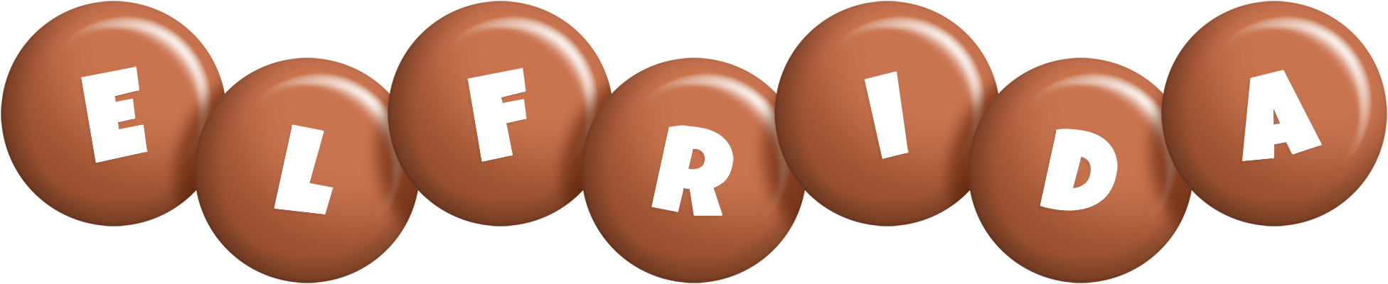 Elfrida candy-brown logo