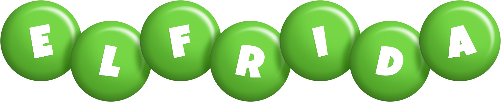 Elfrida candy-green logo
