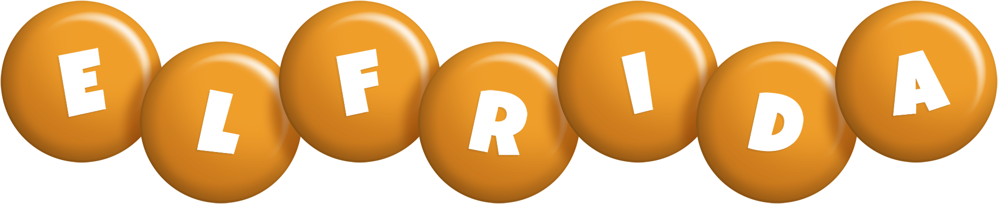 Elfrida candy-orange logo