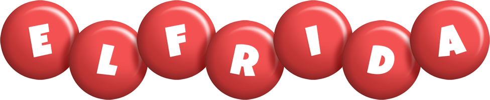 Elfrida candy-red logo