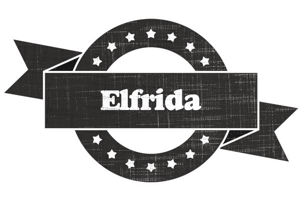 Elfrida grunge logo