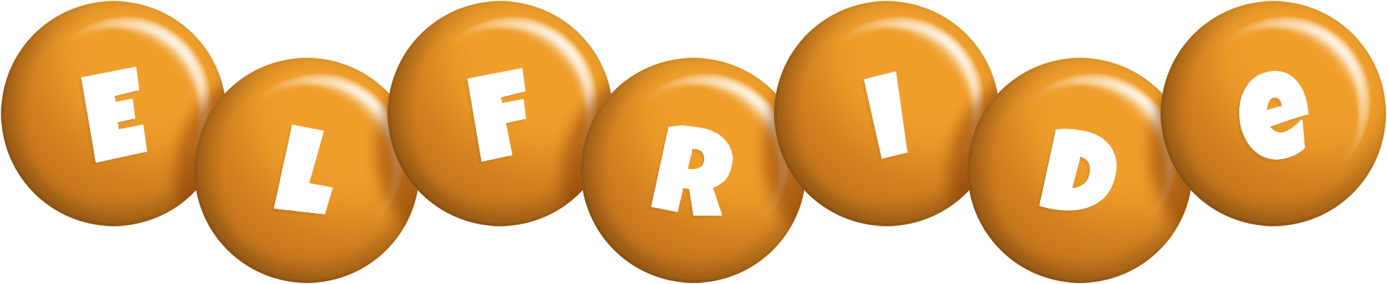 Elfride candy-orange logo