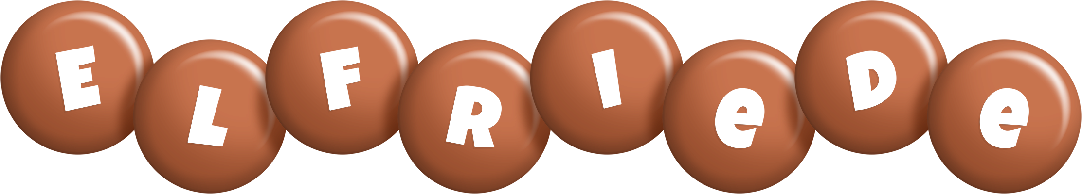 Elfriede candy-brown logo