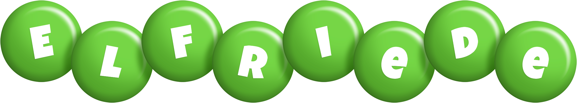 Elfriede candy-green logo