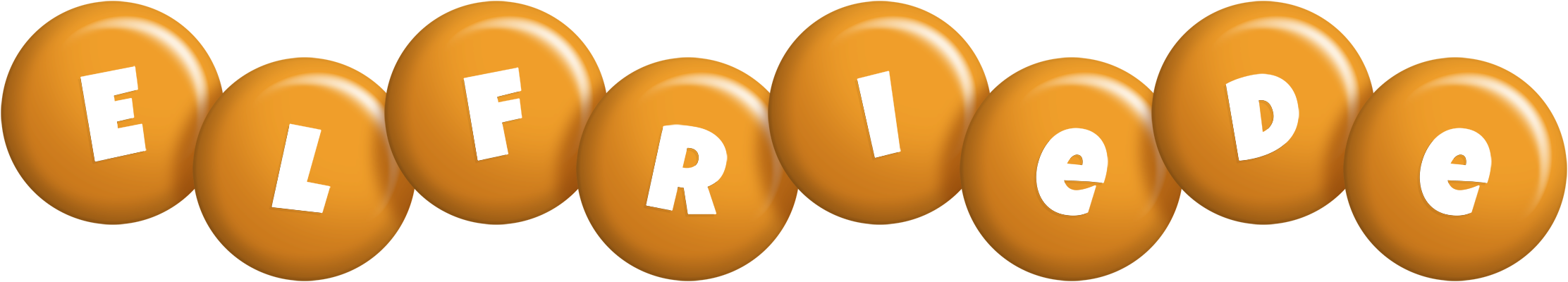 Elfriede candy-orange logo