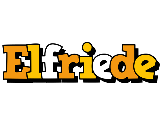 Elfriede cartoon logo