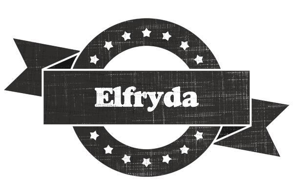 Elfryda grunge logo