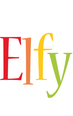 Elfy birthday logo
