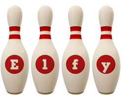 Elfy bowling-pin logo