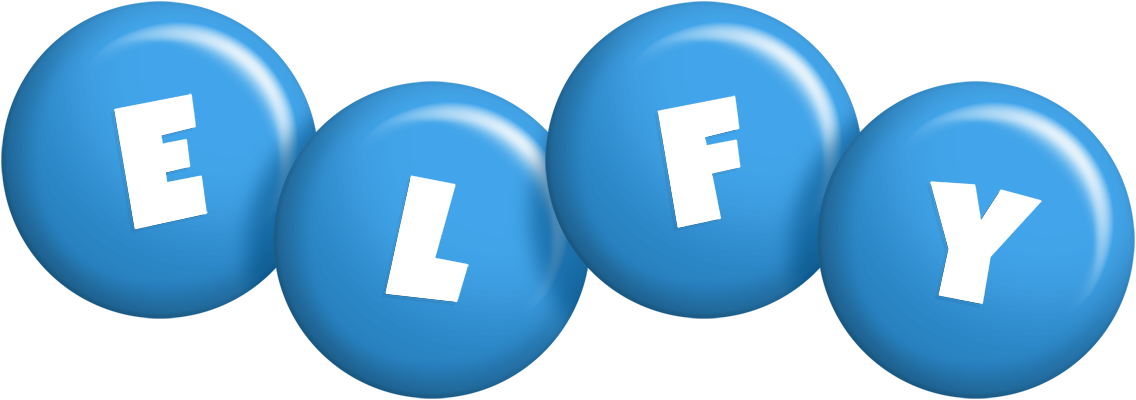 Elfy candy-blue logo