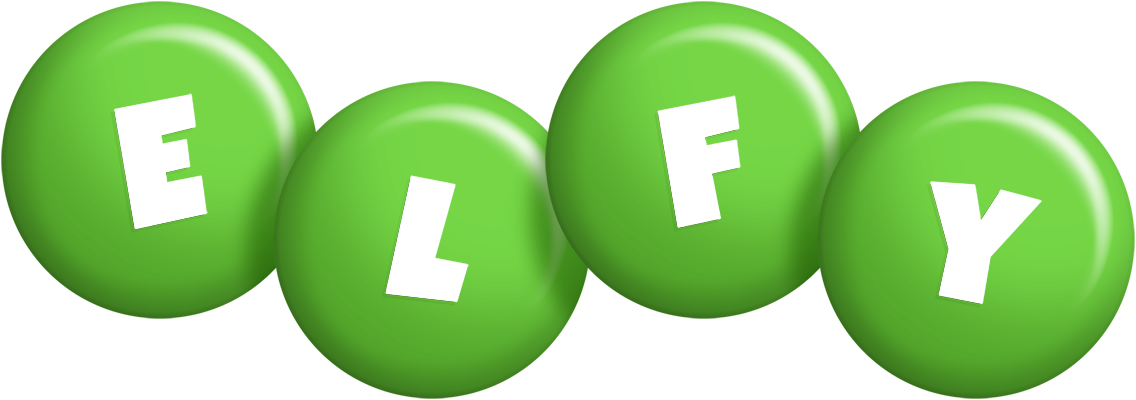 Elfy candy-green logo