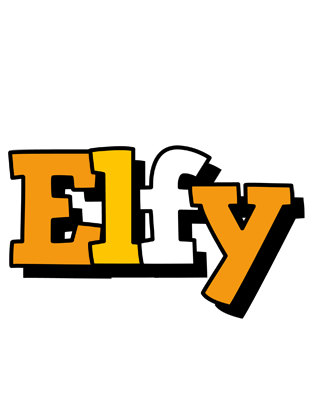 Elfy cartoon logo