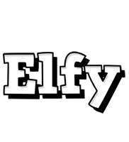 Elfy snowing logo