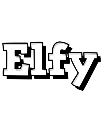 Elfy snowing logo