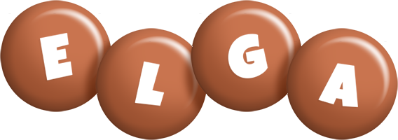 Elga candy-brown logo