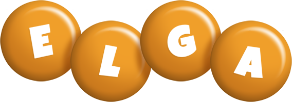 Elga candy-orange logo