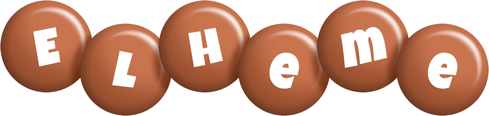 Elheme candy-brown logo