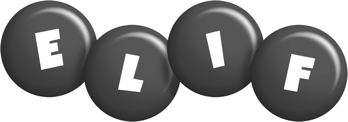 Elif candy-black logo