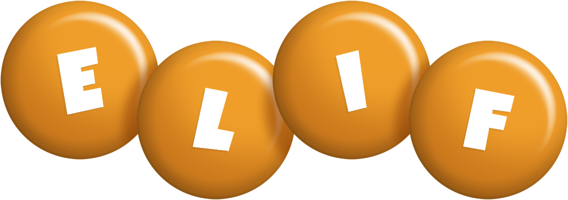 Elif candy-orange logo