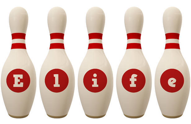 Elife bowling-pin logo