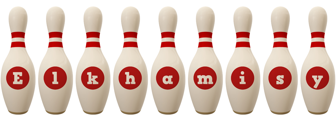 Elkhamisy bowling-pin logo