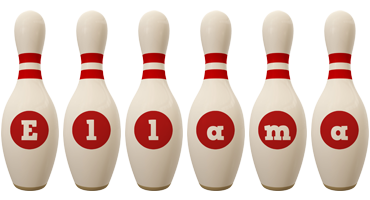 Ellama bowling-pin logo