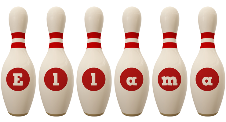 Ellama bowling-pin logo