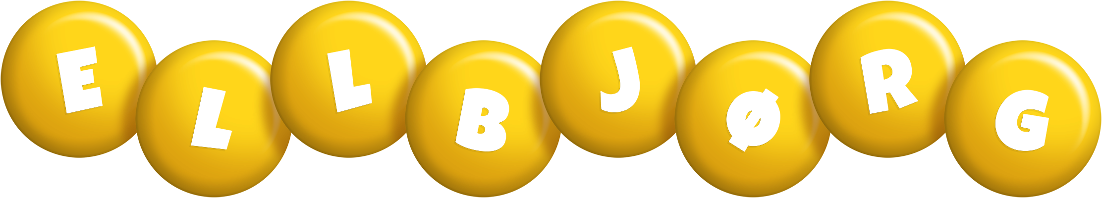 Ellbjørg candy-yellow logo