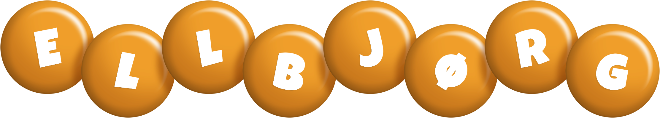 Ellbjørg candy-orange logo