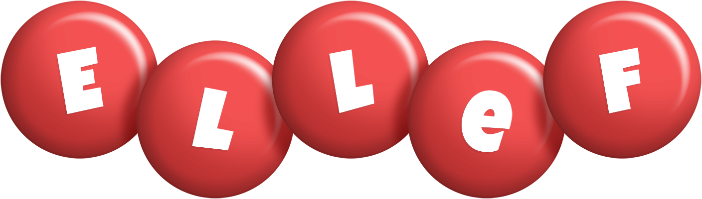 Ellef candy-red logo