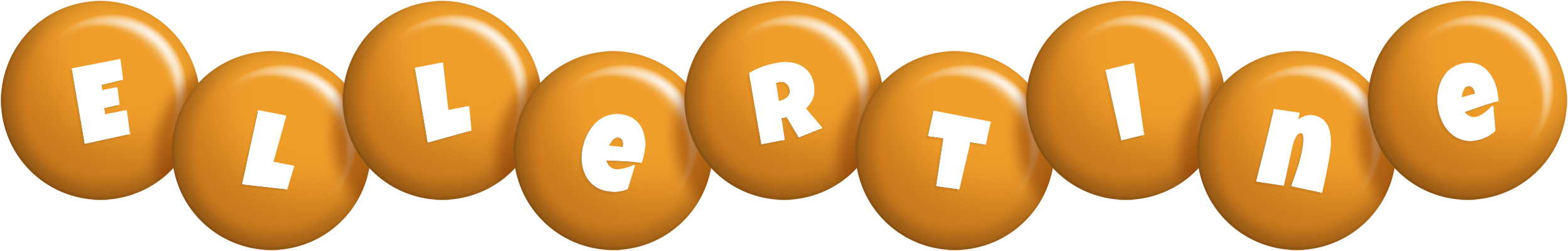 Ellertine candy-orange logo