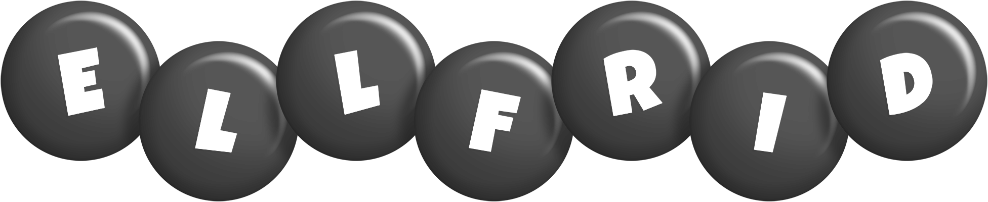 Ellfrid candy-black logo