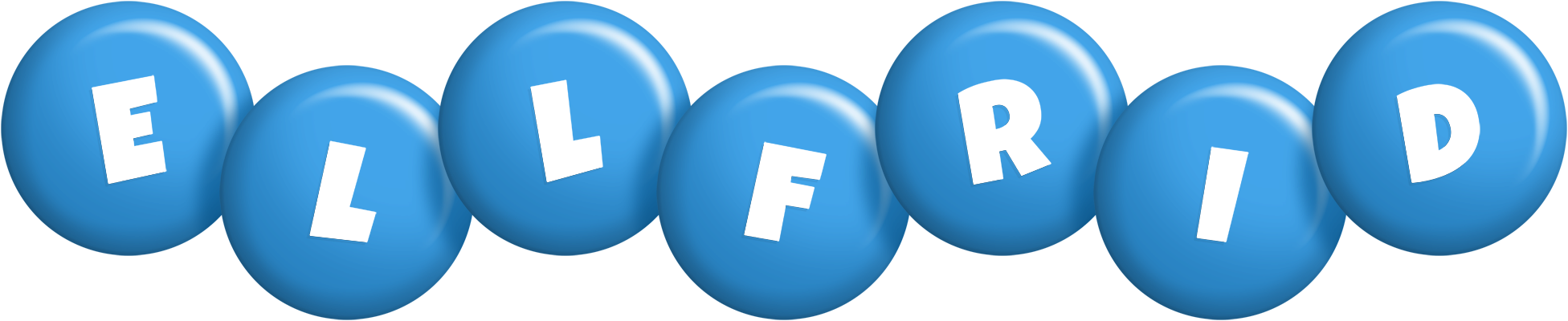 Ellfrid candy-blue logo