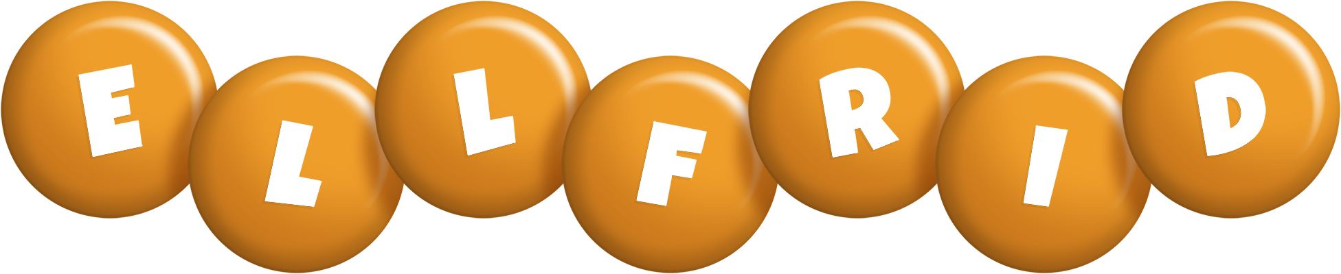 Ellfrid candy-orange logo