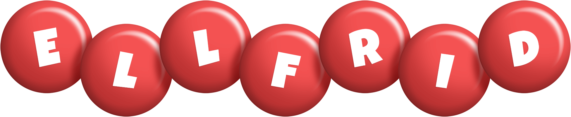 Ellfrid candy-red logo
