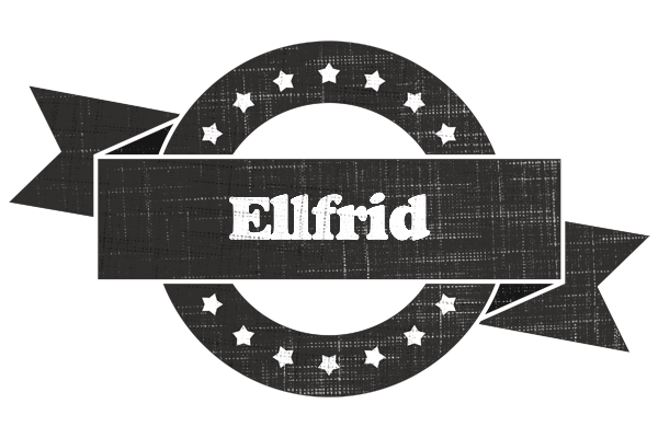 Ellfrid grunge logo