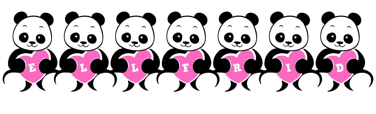 Ellfrid love-panda logo