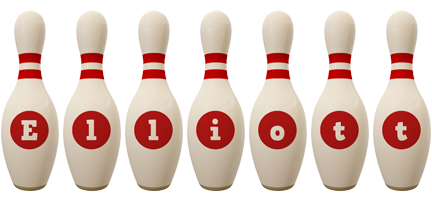 Elliott bowling-pin logo