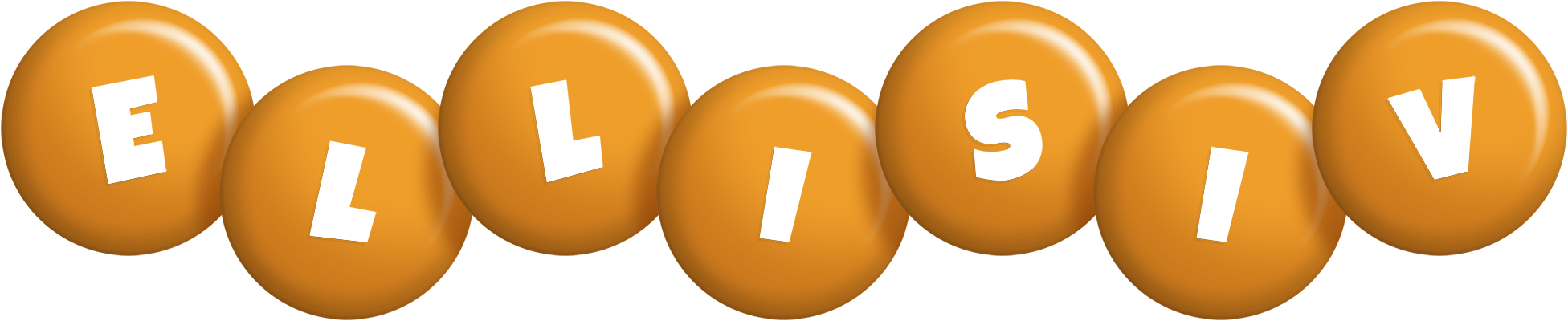 Ellisiv candy-orange logo