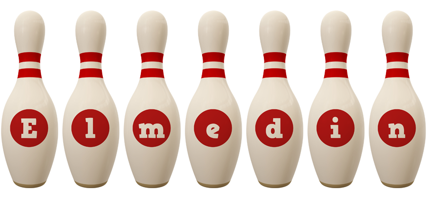 Elmedin bowling-pin logo