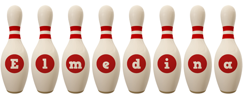 Elmedina bowling-pin logo