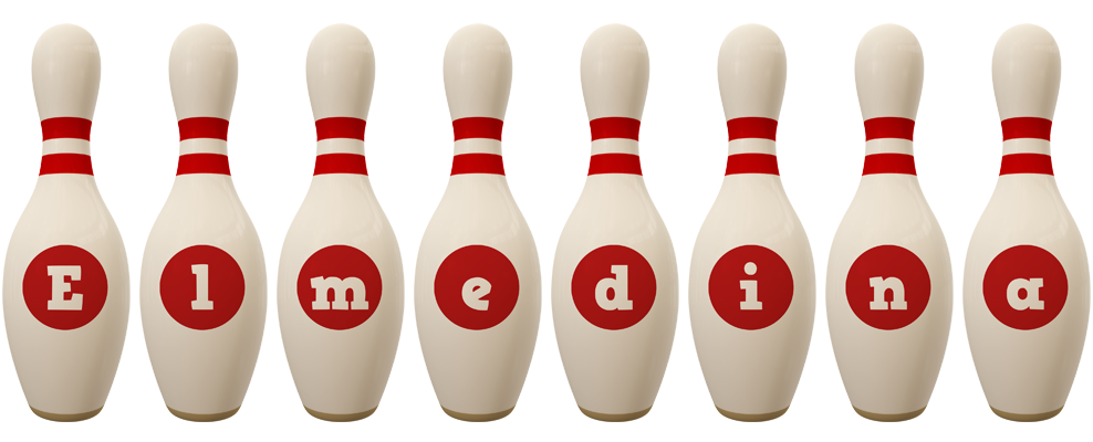 Elmedina bowling-pin logo