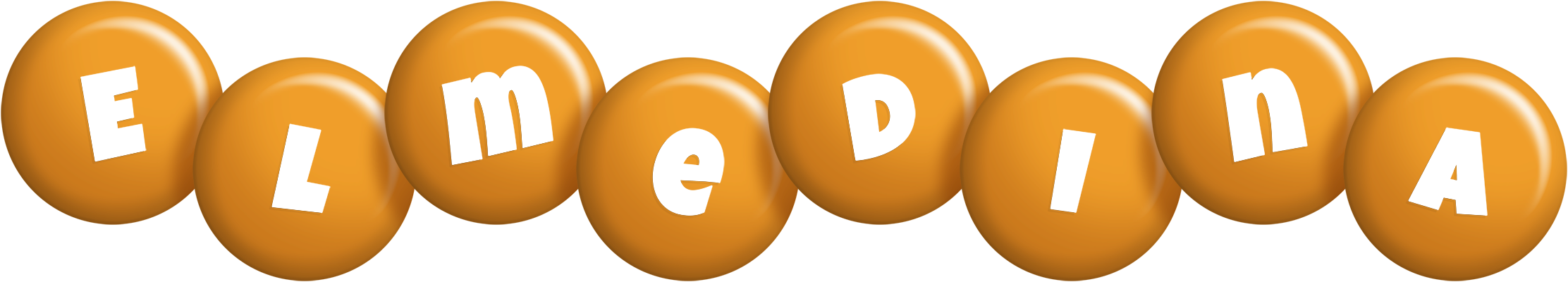 Elmedina candy-orange logo