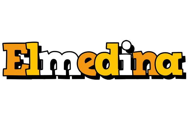 Elmedina cartoon logo