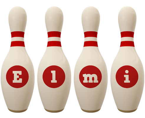 Elmi bowling-pin logo