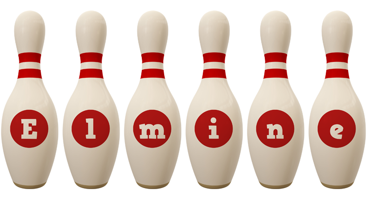 Elmine bowling-pin logo