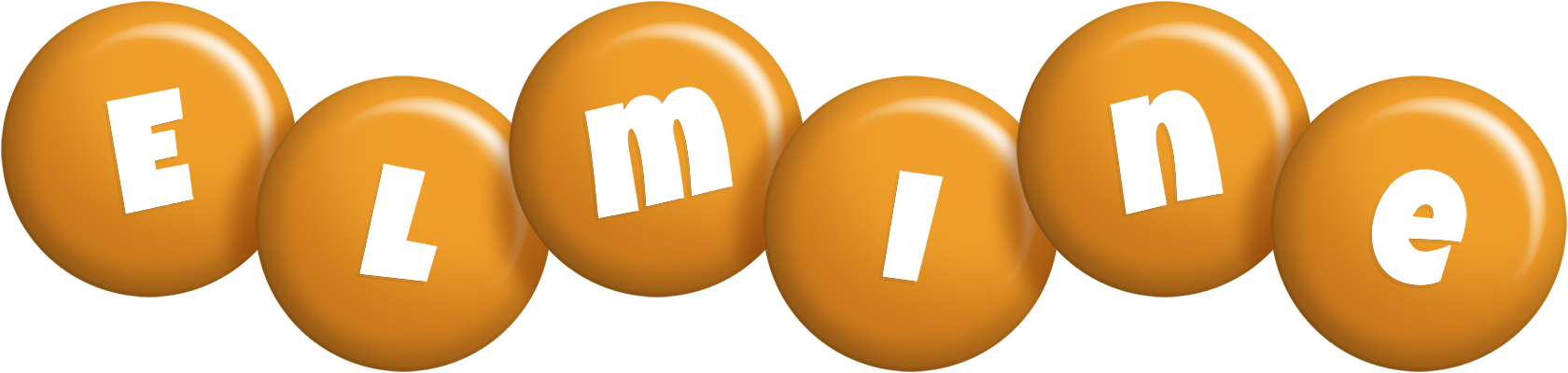 Elmine candy-orange logo